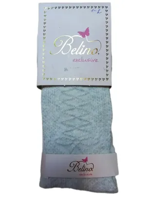 Колготи для дівчинки 98-104, 110-116 см сірі з візерунком туреччина belino
