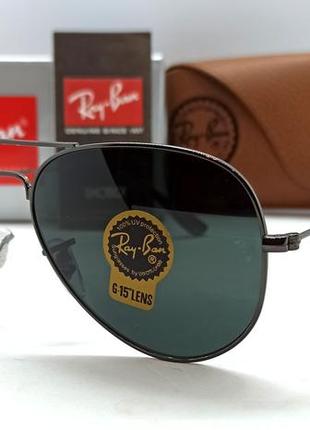 Ray ban aviator 58 сонцезахисні окуляри краплі унісекс чорні лінзи скло