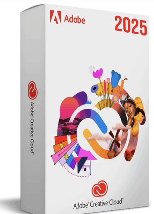 Adobe creative cloud 2025 усе програмне забезпечення підписка на 12 місяців
