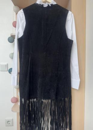 Кожаный жилет zara, 100% кожа7 фото