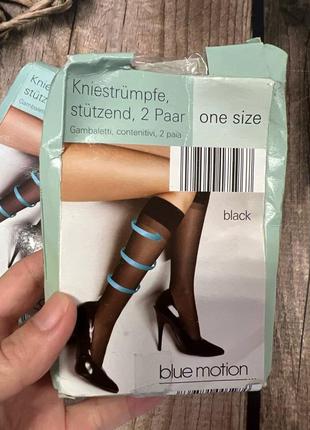 Женские капроновые высокие носки гольфы эдиный размер blue motion