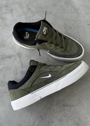 Nike sb malor unisex olive скейтерские кроссы кеды стрит3 фото