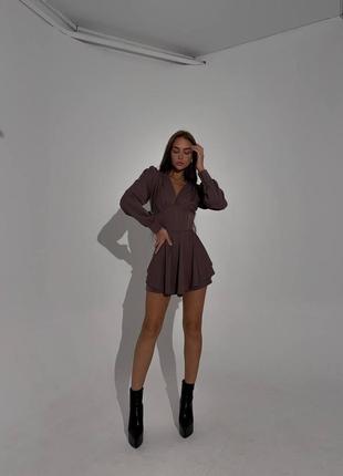 Платье-комбинезон с имитацией корсета низ шорты2 фото