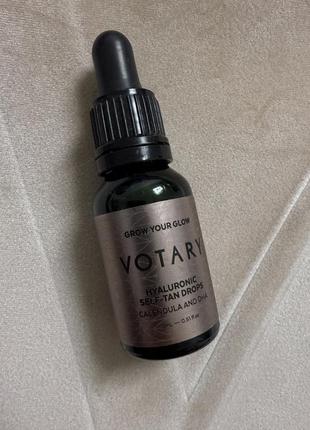 Капли для автозагара votary hyaluronic self-tan drops with calendula and dha