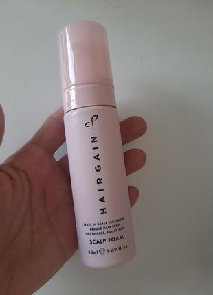 Пена для укрепления и роста волос hair gain leave-in scalp treatment hairgain 50ml