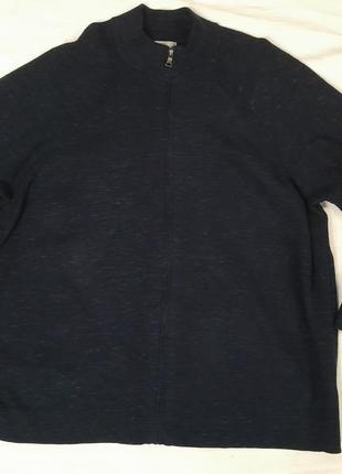 Теплая кофта на молнии 4xl-5xl