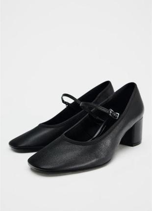Туфли, балетки zara кожа
