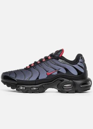 Модні  кросівки nike  air max tn plus  gradient grey  black  red стильные кроссовки найк  аир макс тн плюс серые с чёрным и красным