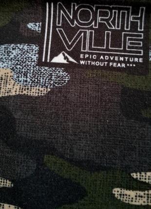 Бафф спортивный north ville шарф хомут снуд балаклава принт камуфляж двойной трикотажный