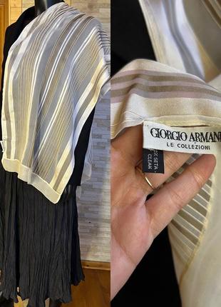 Шелковый винтажный шарф giorgio armani le collezioni