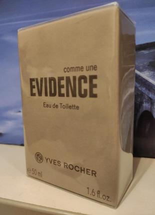 Туалетная вода для мужчин comme une evidence homme yves rocher 50 мл новые
