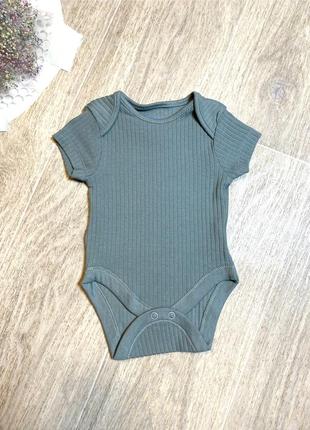 Боді-футболка з коротким рукавом в рубчик для хлопчика 62 см primark