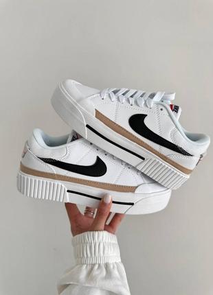 Кроссовки nike court legacy lift white premium