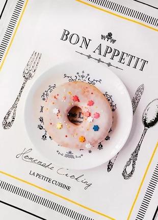 Винтажная салфетка "bon appetit" для сервировки стола, сервировочная салфетка 33*33 см