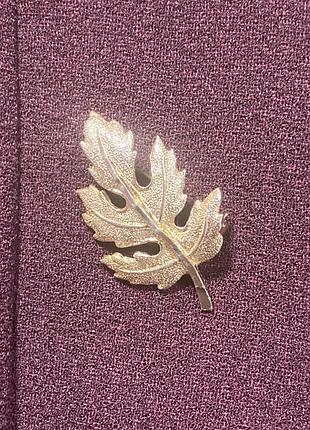 Брошь винтаж лист  🍁
