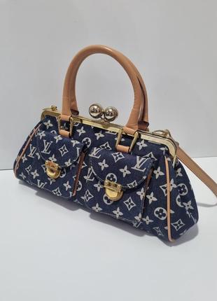 Сумка louis vuitton, сумка из денима, джинсовая сумка, сумка ридикюль, сумка винтаж, винтажная сумка