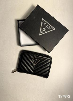 Кошелек мини женский экокожа туречевая кошелек мини кошелек черный серебро с коробкой...