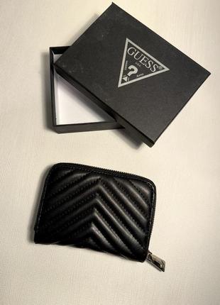 Кошелек мини женский экокожа туречевая кошелек мини кошелек черный серебро с коробкой...