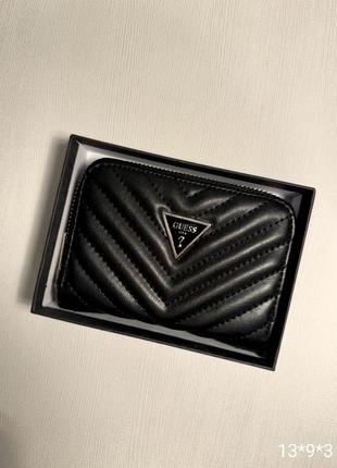 Кошелек мини женский экокожа туречевая кошелек мини кошелек черный серебро с коробкой...