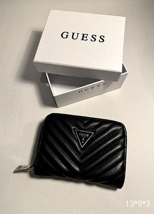 Кошелек мини женский экокожа туречевая кошелек мини кошелек черный серебро с коробкой...