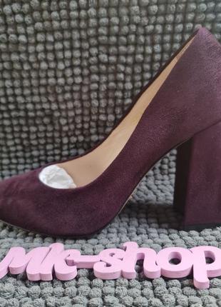 Женские туфли на широком каблуке braska оригинал замша 38р ql181