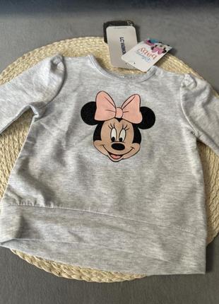 Lcwaikiki disney minnie mouse свитшотик тонкая двухнитка без утепления внутри петелька