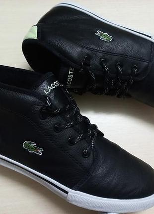 Ботинки кеды весна -осень кожа мал.39р.lacoste вьетнам