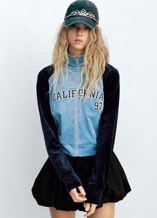 Куртка женская бархатная zara new