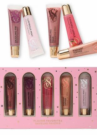 Подарочный набор блесков для губ victoria's secret holiday flavor favorites gloss set (5 шт.)