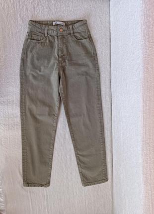 В идеале, как новые!гарные джинсы с высокой талией от zara р.34.