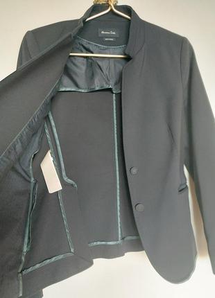 Черный брендовый пиджак, блейзер, жакет, massimo dutti4 фото