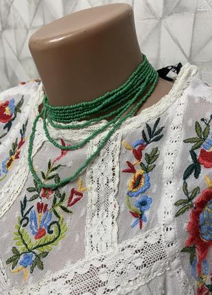 Новые бусы зеленый чокер