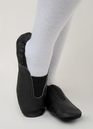 Детские чешки черные на резинке, чешки черные, балетки черные