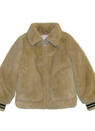 Zara хутряна куртка, овечка, шубка тедді