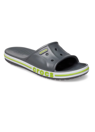Мужские шлепанцы crocs bayband slide charcoal