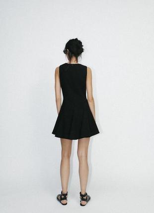 Короткое платье черная zara new4 фото