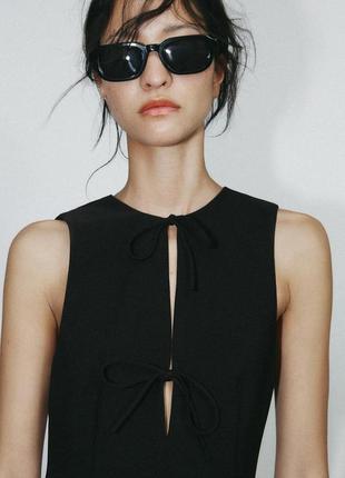 Короткое платье черная zara new5 фото