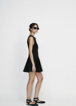 Короткое платье черная zara new3 фото