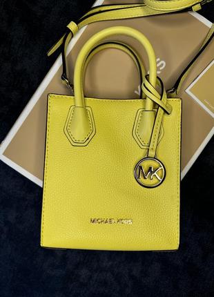 Сумка желтая кросс-боди через плечо женская michael kors оригинал