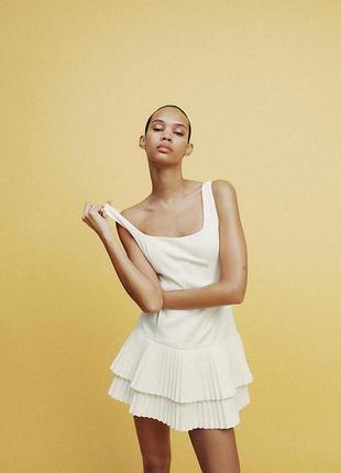 Платье комбинезон белое zara new