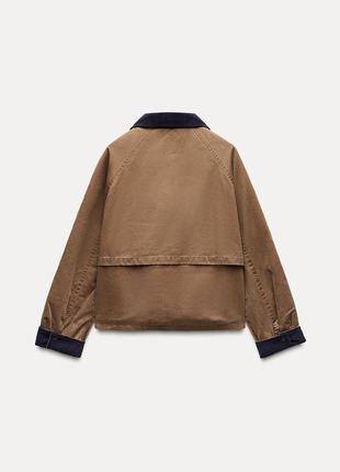 Вощена куртка коричнева zara new2 фото