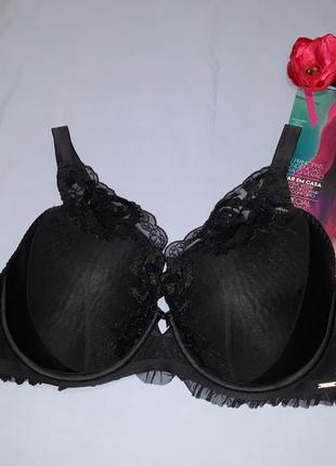 Бюстгальтер бюст бюстик ліфчик чашка 95 еdd 42 dd e чорний мереживний сексі