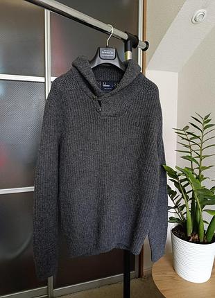 Вовняний в'язаний светр fred perry
з накладками