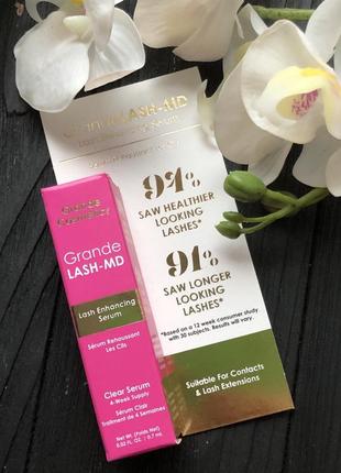 Сироватка для росту вій grande cosmetics lash-md serum lash enhancing