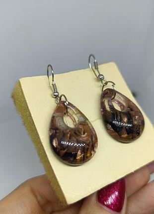 Стеклянные серьги 7
