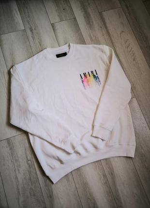 Amiri світшот білий чоловічий худі кофта