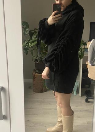 Худі довге з завʼязками