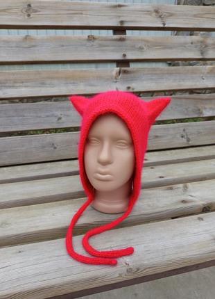 Коточепчик/чепчик с ушками/котошапка