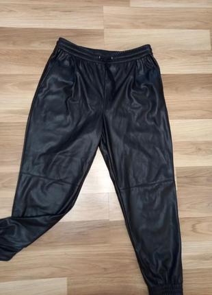 Кожаные брюки, кожаные брюки, кожаные брюки джоггеры zara