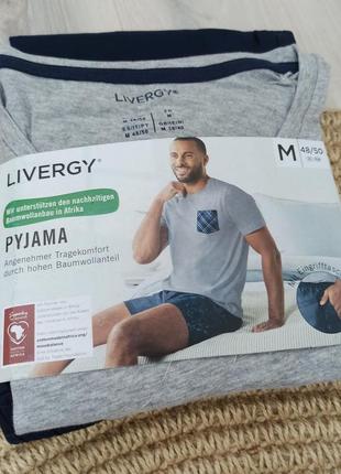 Піжама чоловіча livergy домашній костюм футболка шорти 08160